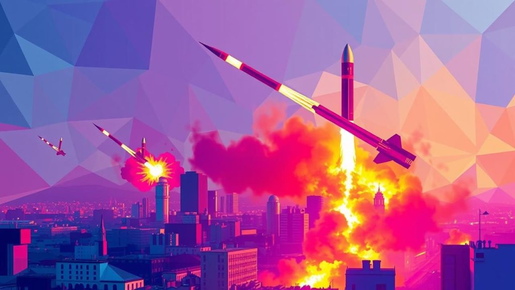 Russian Attacks on Ukraine Digital Illustration